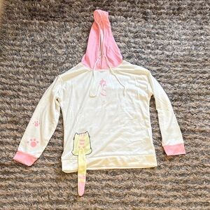 NWOT Charming Cat Hoodie - Dangling Tail Design🐾